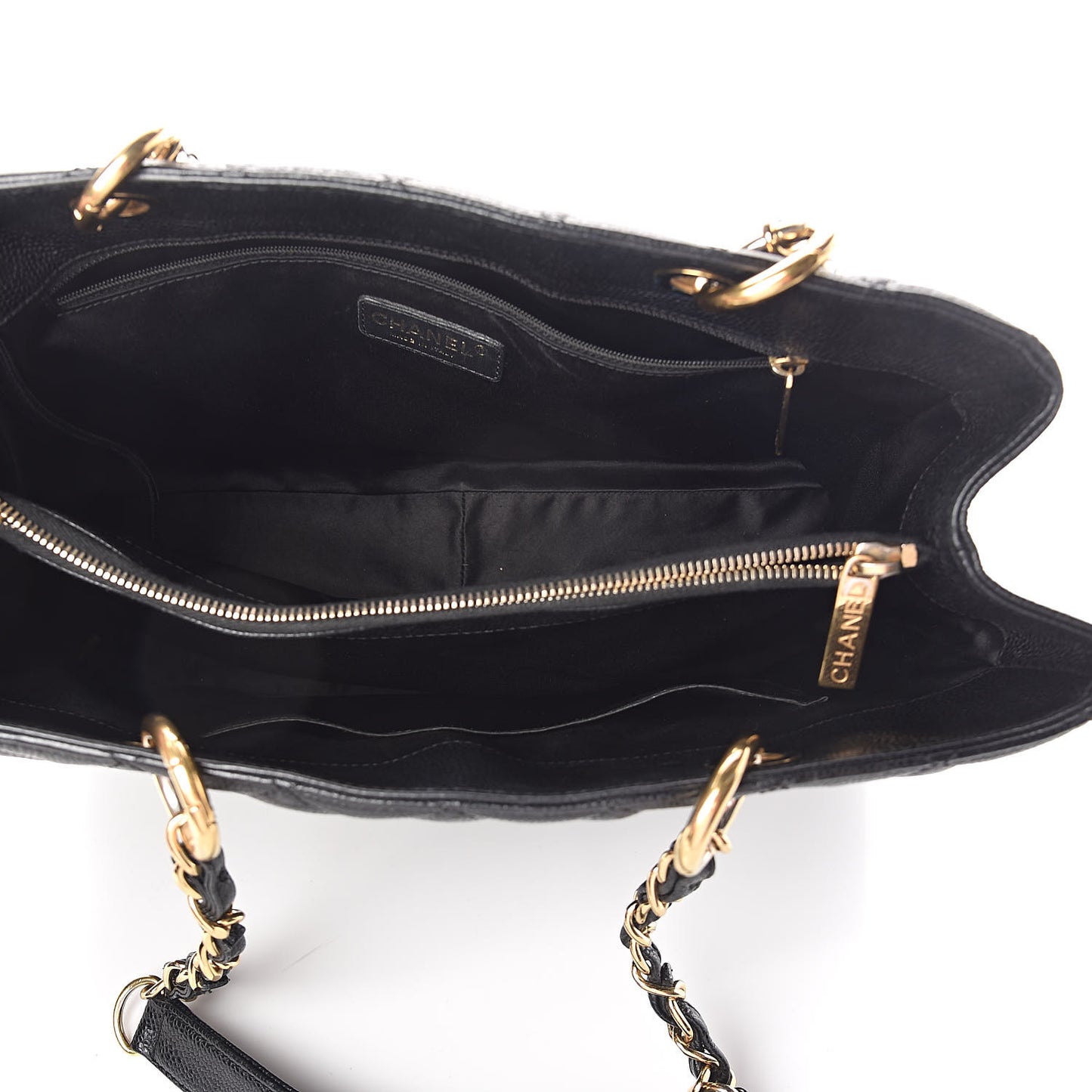 Caviar Quilted Grand Shopping Tote GST Black