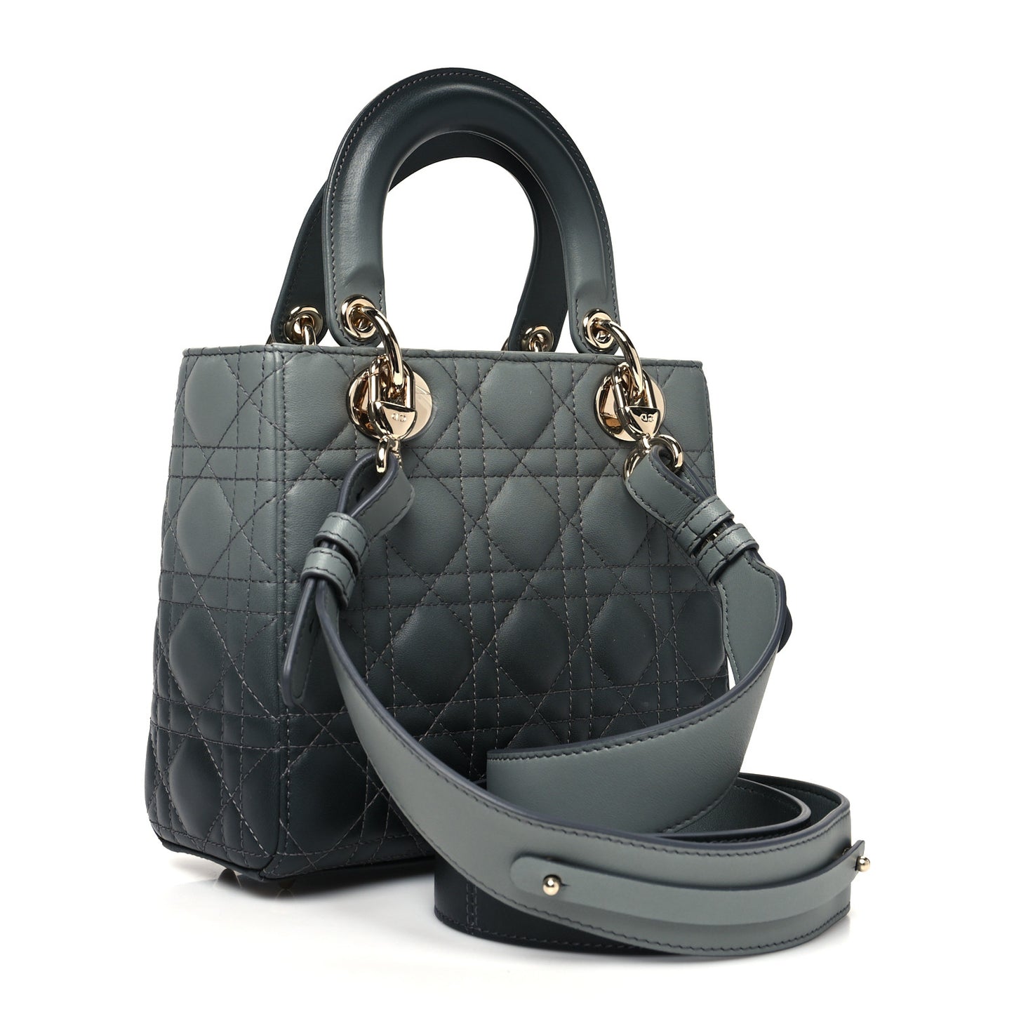 Lambskin Cannage Gradient Small My ABCDior Lady Dior Grey
