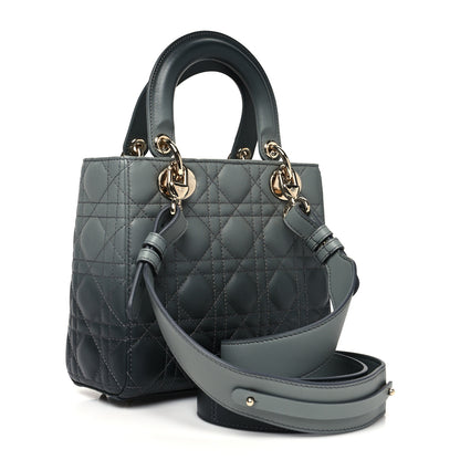 Christian Dior Lambskin Cannage Gradient Small My ABCDior Lady Dior Grey 3 of 9