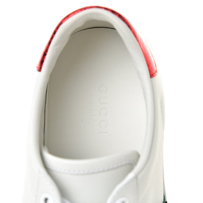 Gucci Calfskin Ayers Web Pineapple Ladybug Embroidered Womens Ace Sneakers 37 White 5 of 8