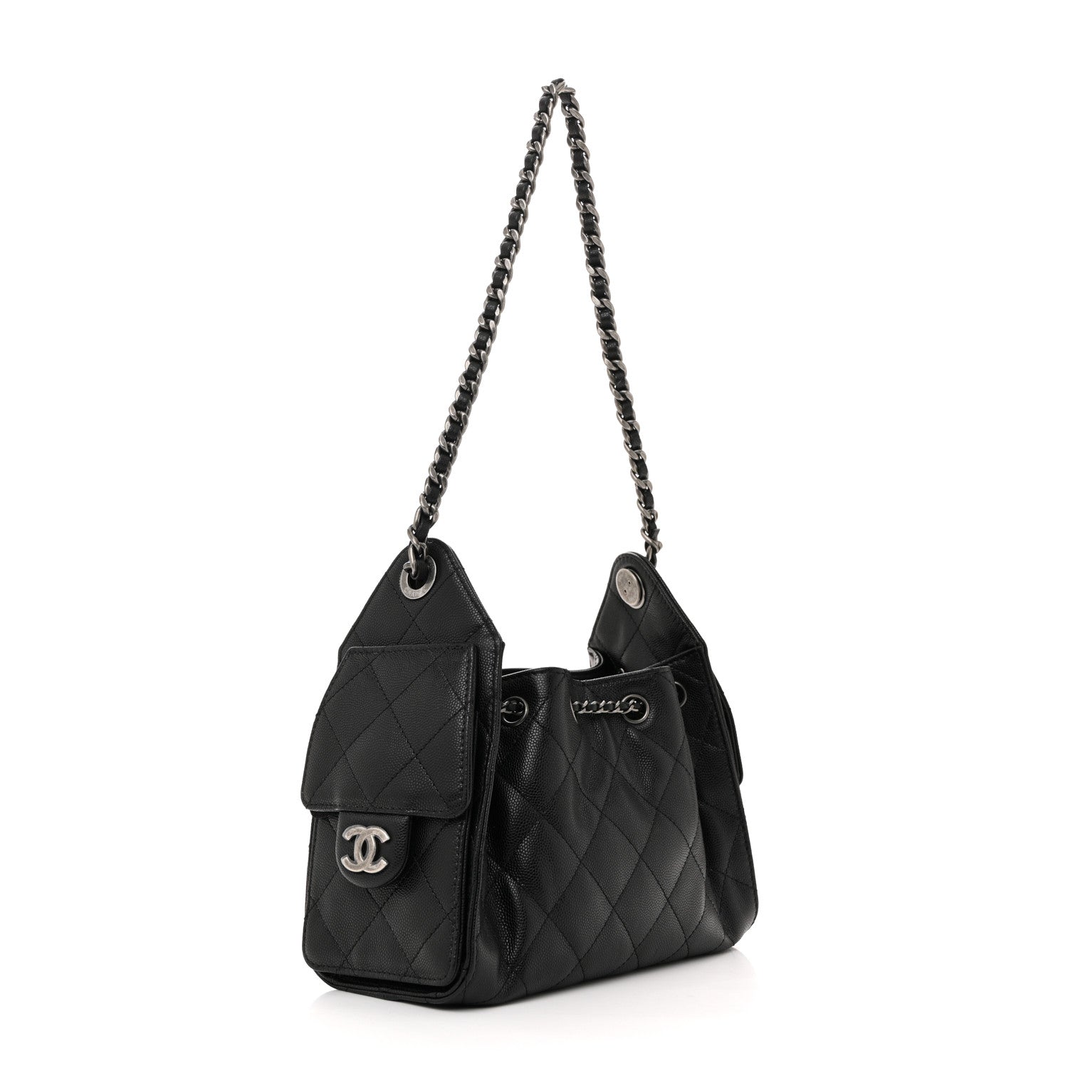 Chanel Caviar Quilted Mini Chanel 25 Handbag Black 3 of 10
