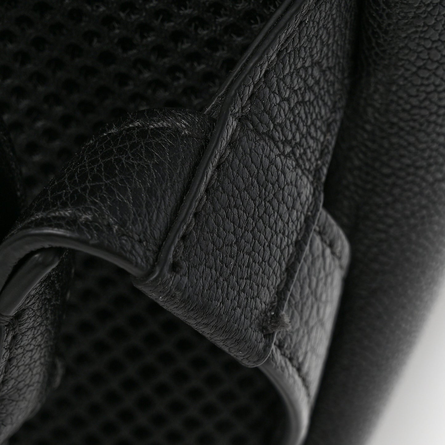 Grained Calfskin Rockstud Backpack Black