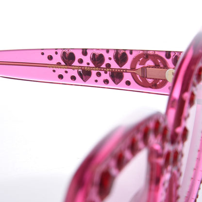 Gucci Crystal Heart Sunglasses GG0308S Red Pink 5 of 7