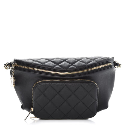 Chanel Caviar Quilted Business Affinity Waist Belt Bag Black 1 of 12