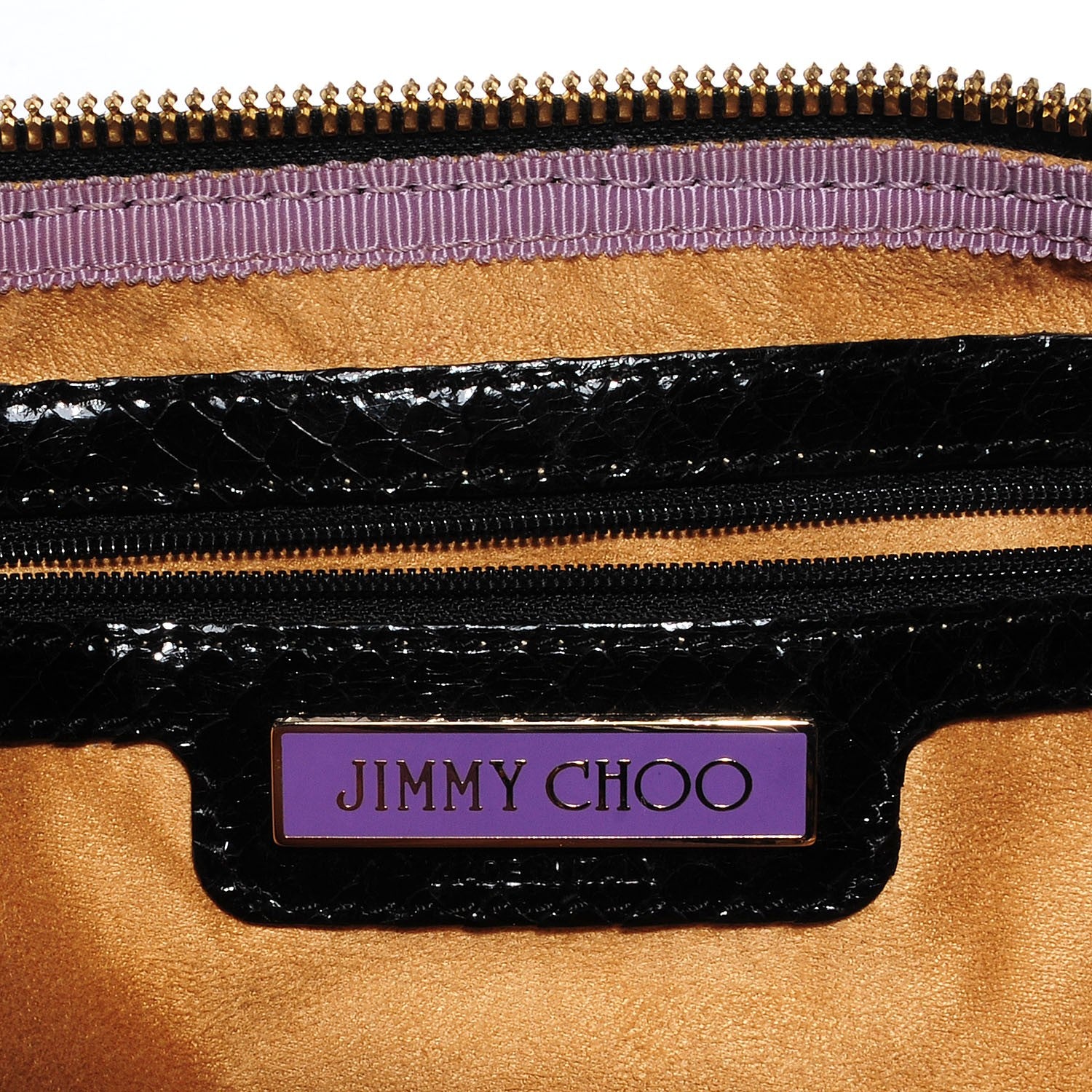 Jimmy Choo Snakeskin Marin Foldover Clutch Black 5 of 6