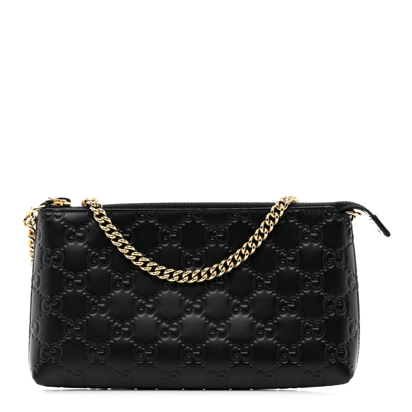 Guccissima Signature Wrist Wallet Black