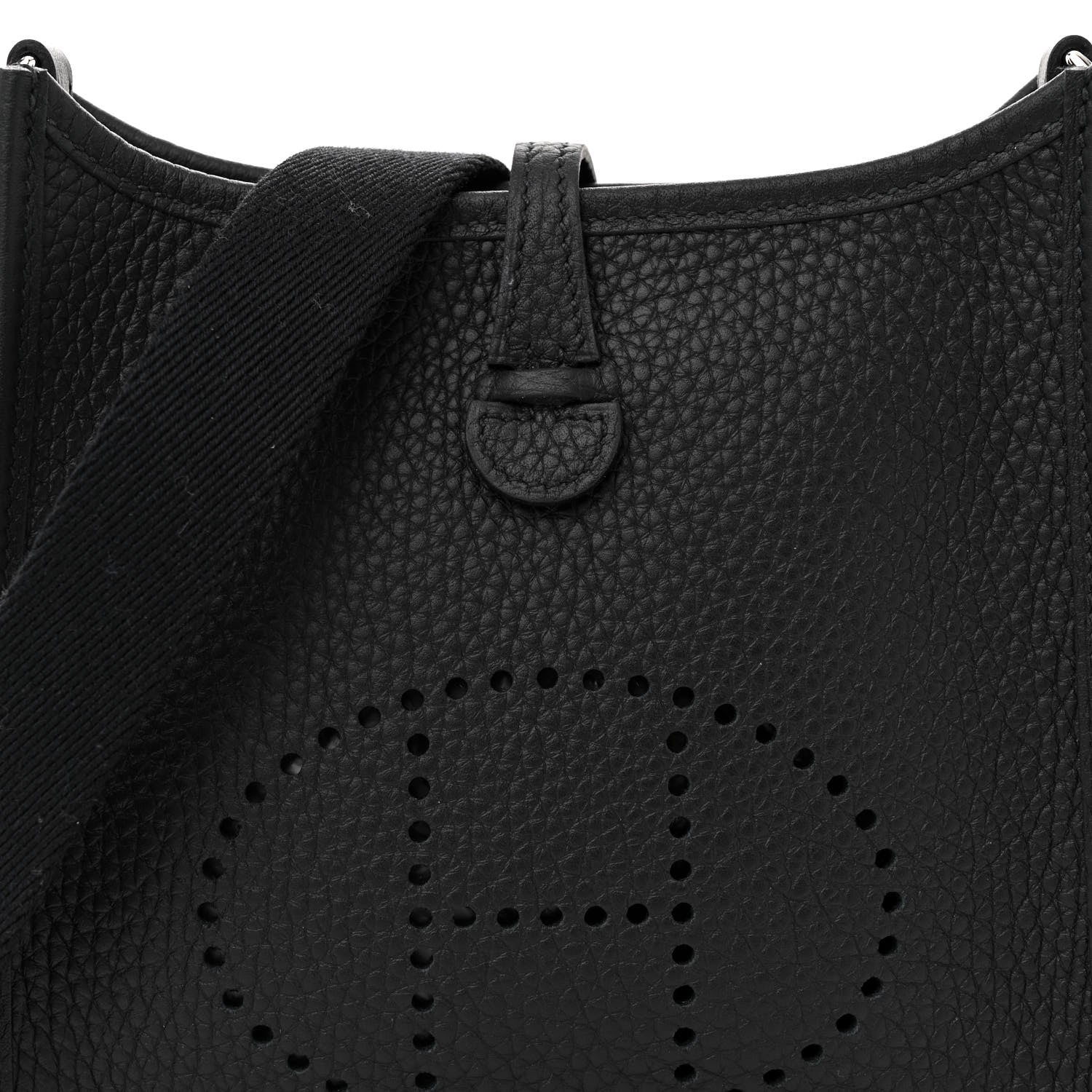 Hermes Taurillon Clemence Evelyne TPM Black 8 of 12