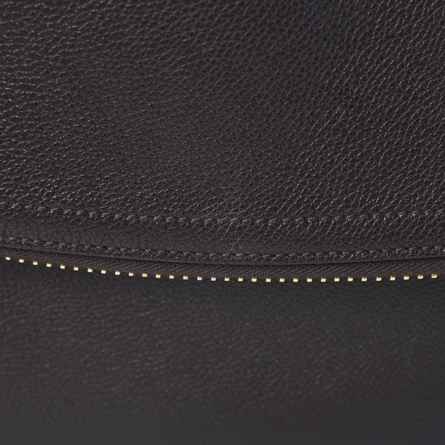 Pebbled Calfskin Large Jennifer Dark Brown