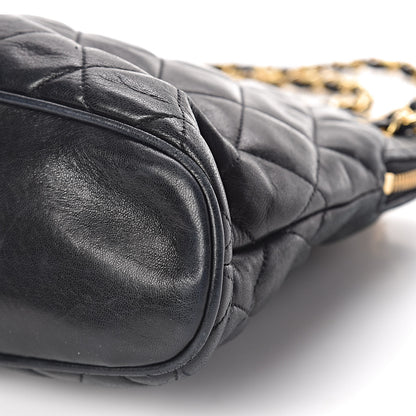 Chanel Lambskin Quilted Shoulder Bag Black 10 of 12