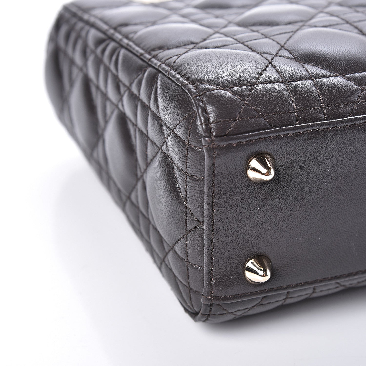 Christian Dior Lambskin Cannage Small My Lady Dior Dark Grey 7 of 8
