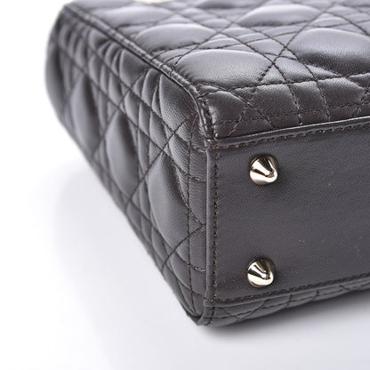 Christian Dior Lambskin Cannage Small My Lady Dior Dark Grey 7 of 8