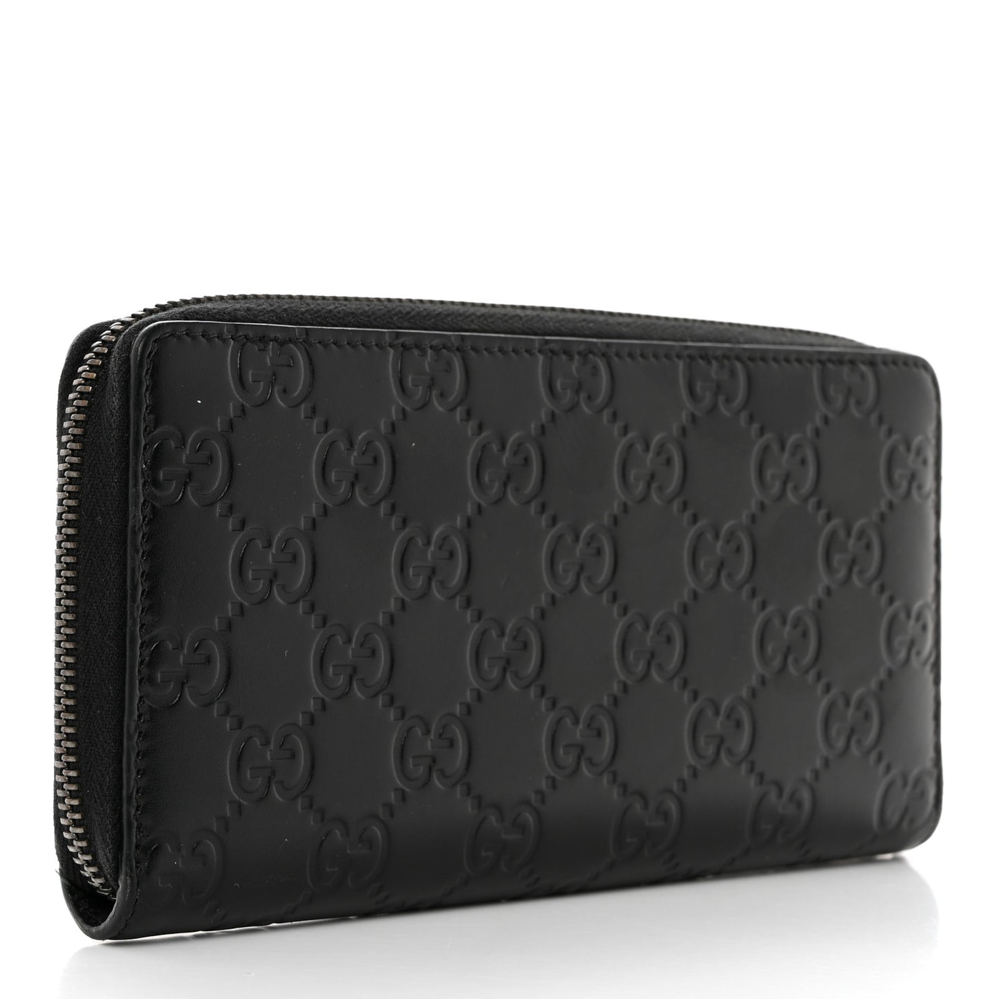 Guccissima Signature Microguccissima Bree Zip Around Wallet Black