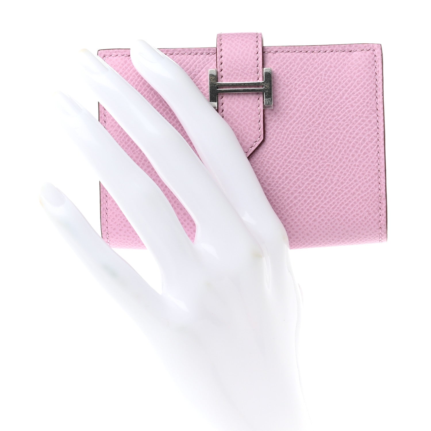 Hermes Bearn Card Holder Wallet Mauve Sylvester 2 of 8