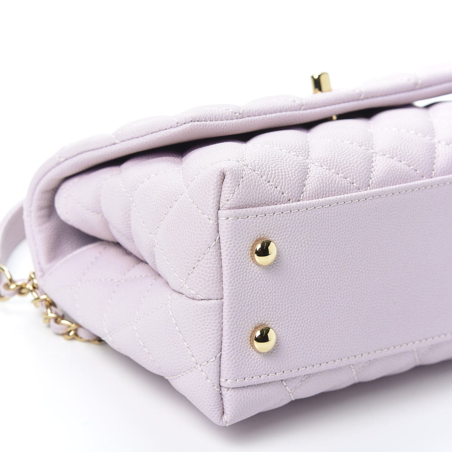 Caviar Quilted Mini Coco Handle Flap Lilas Lilac