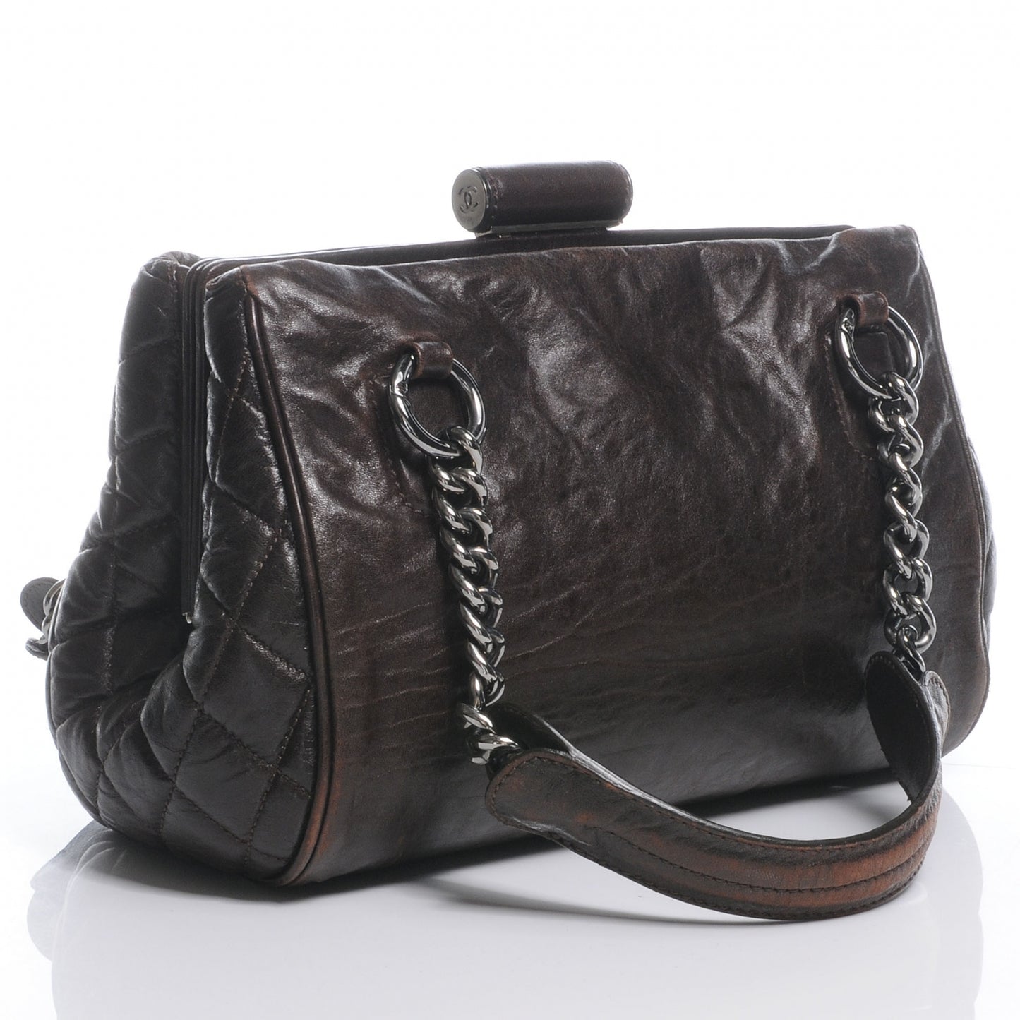 Calfskin Small Perfect Day Tote Dark Brown