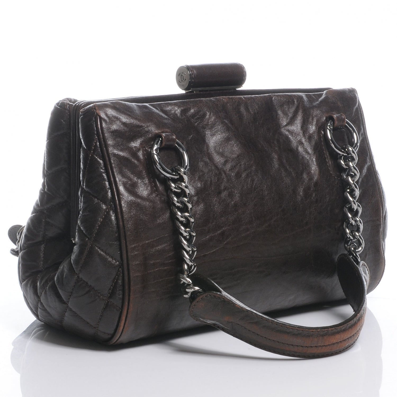 Chanel Calfskin Small Perfect Day Tote Dark Brown 3 of 8