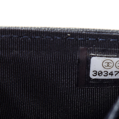 Chanel Goatskin Quilted Chanel 19 Flap Wallet Navy 8 of 8