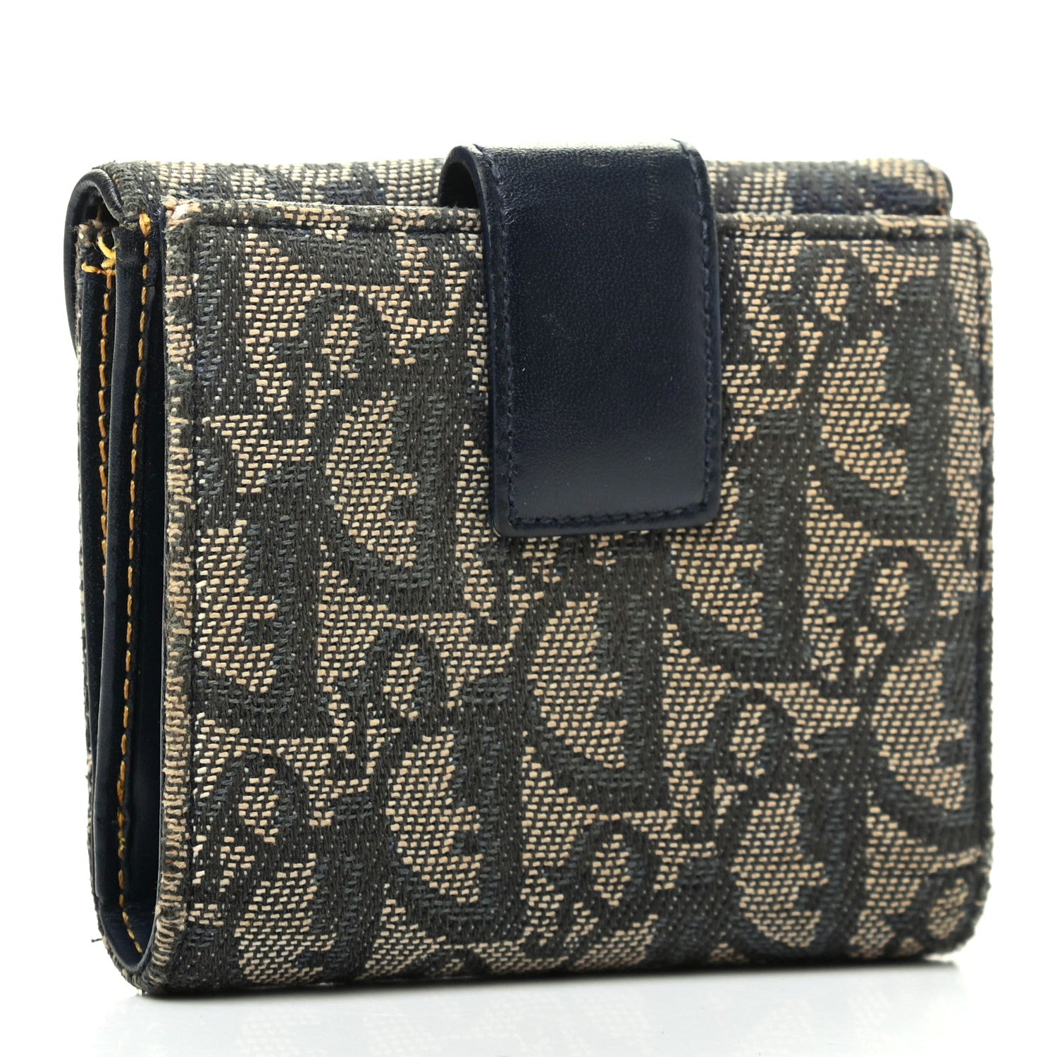 Christian Dior Monogram Compact Saddle Wallet Blue 3 of 10