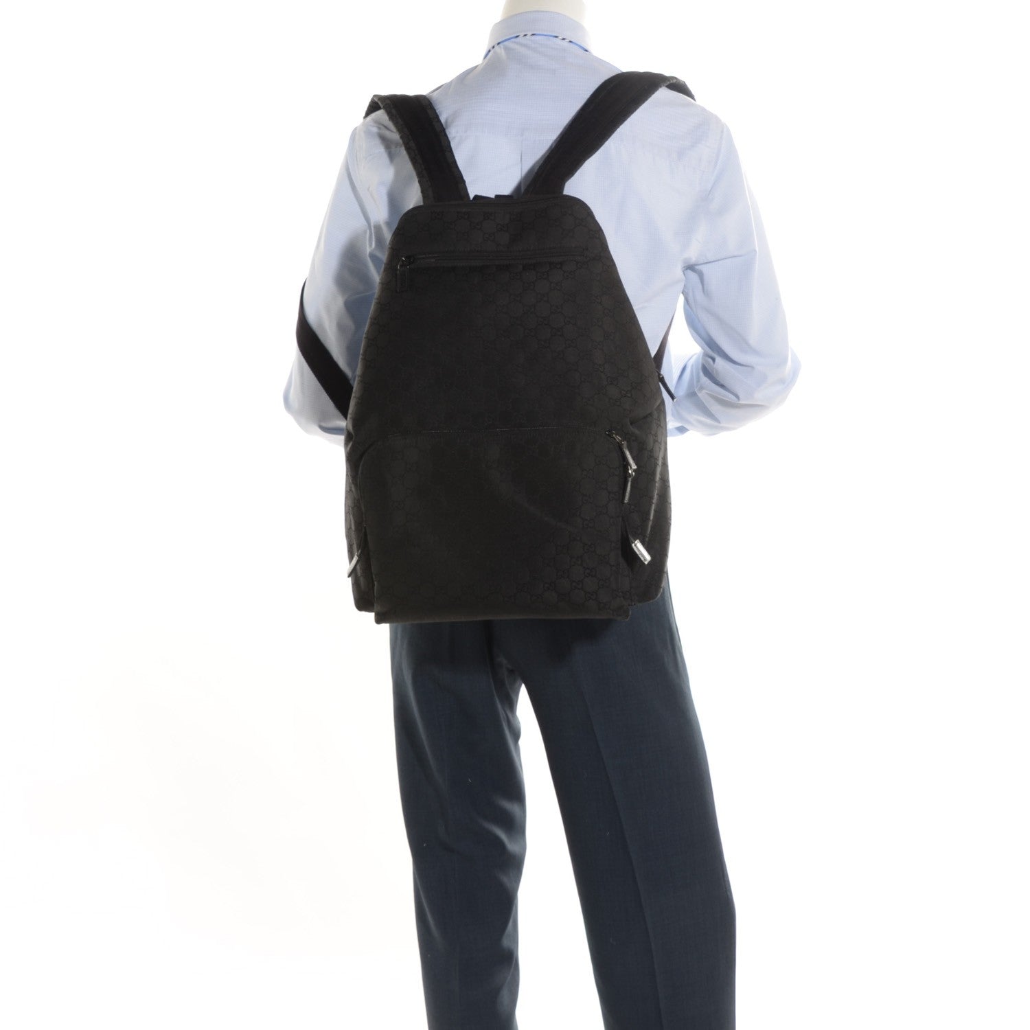 Gucci Nylon Monogram Medium Backpack Black 2 of 8