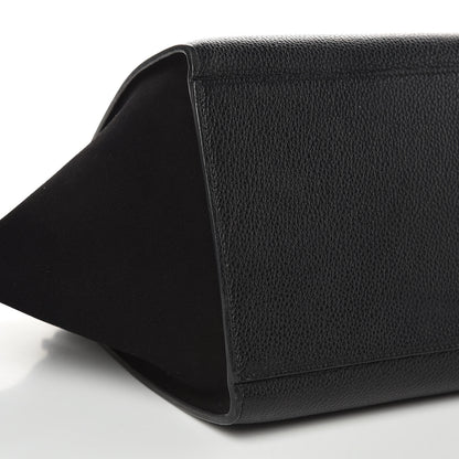 Celine Drummed Calfskin Suede Small Trapeze Black 8 of 13