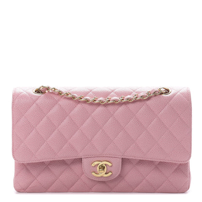 Chanel Caviar Quilted Medium Double Flap Pink 1 of 12