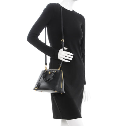 Prada Saffiano Lux Small Promenade Tote Black 2 of 9