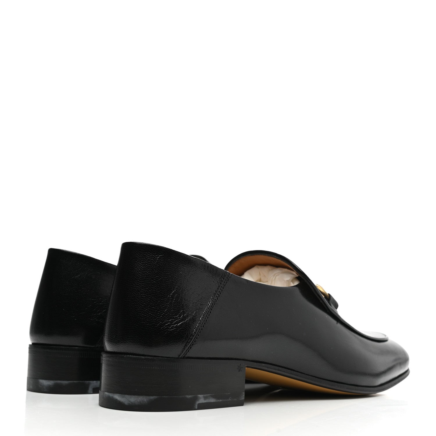 Gucci Goatskin Womens Horsebit Mid-Heel Loafers 40 Black 4 of 11