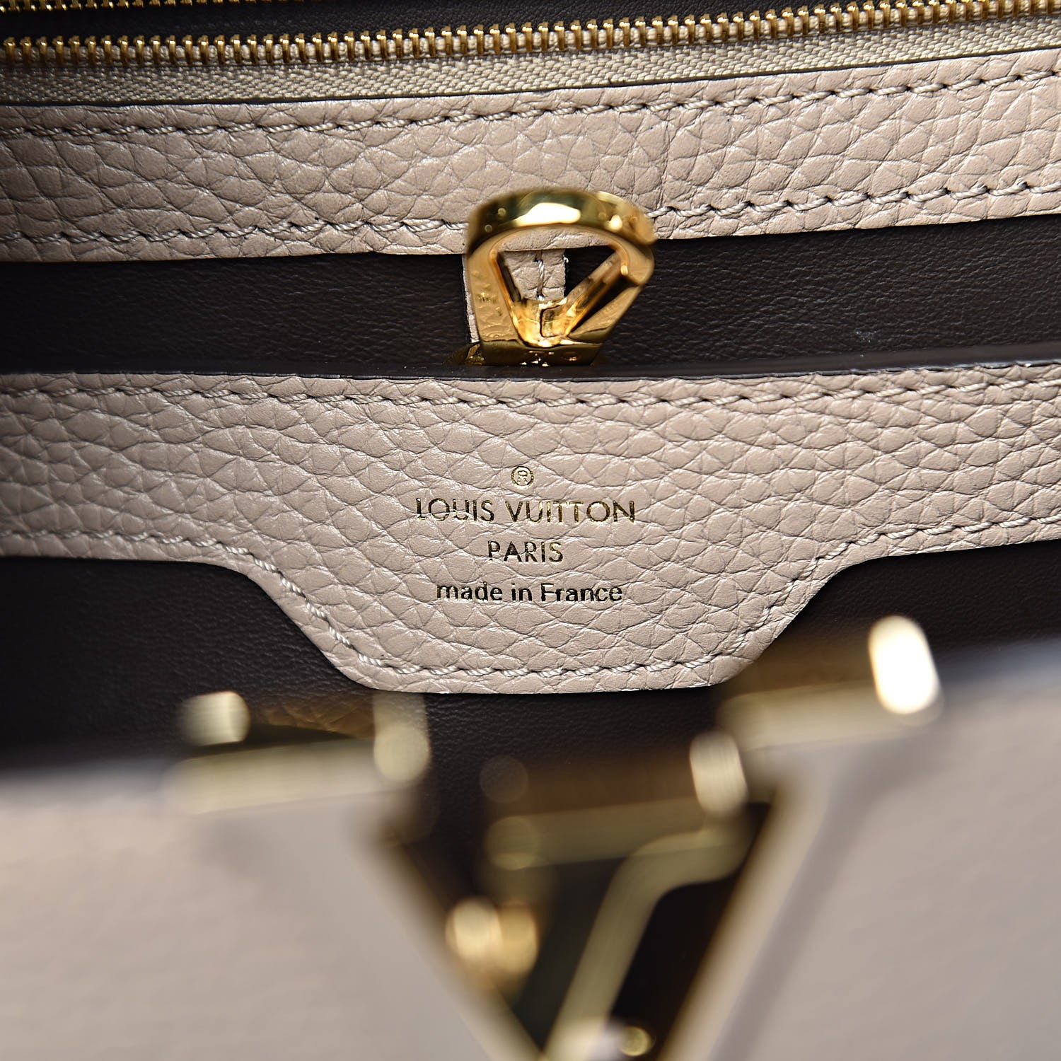 Louis Vuitton Taurillon Capucines PM Galet 6 of 10