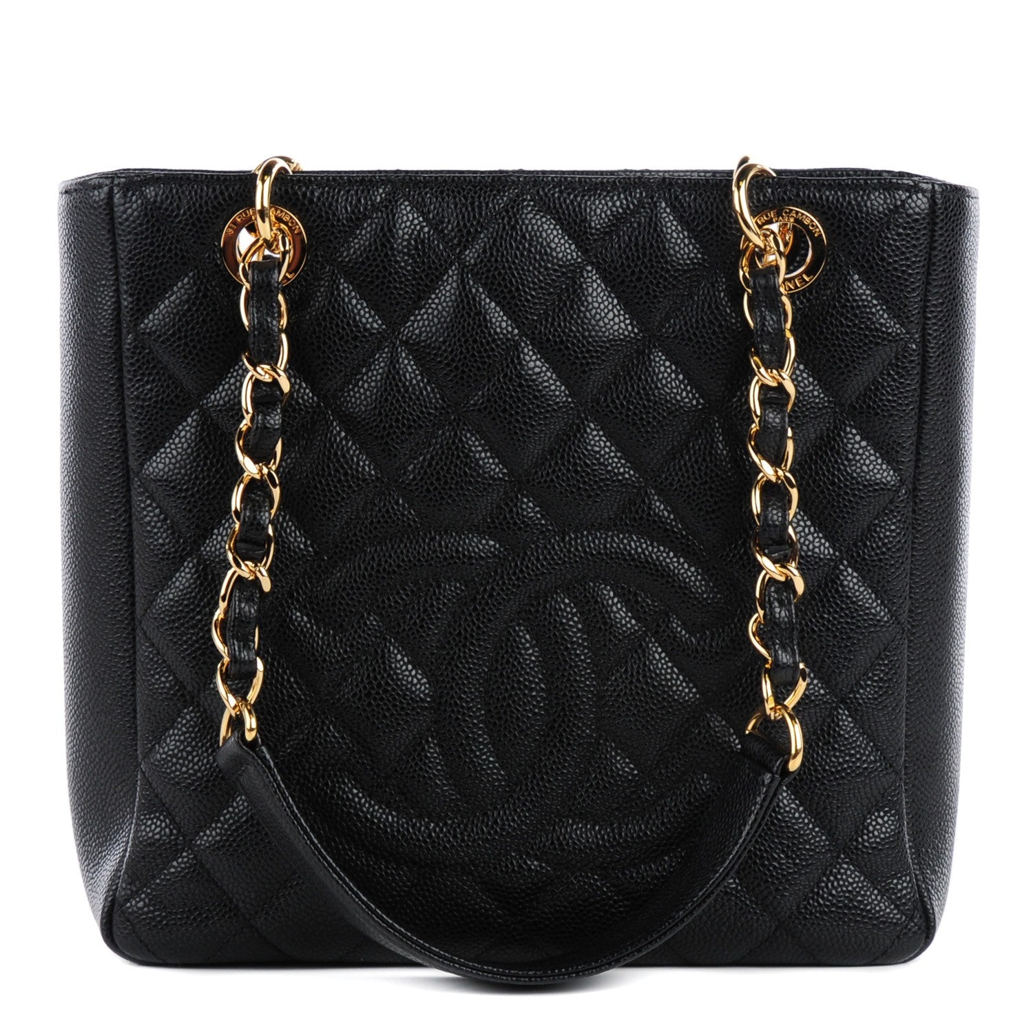 Chanel Caviar Quilted Petit Shopping Tote PST Black 1 of 7