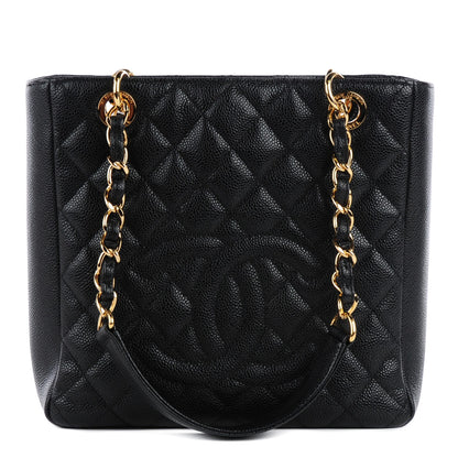 Chanel Caviar Quilted Petit Shopping Tote PST Black 1 of 7