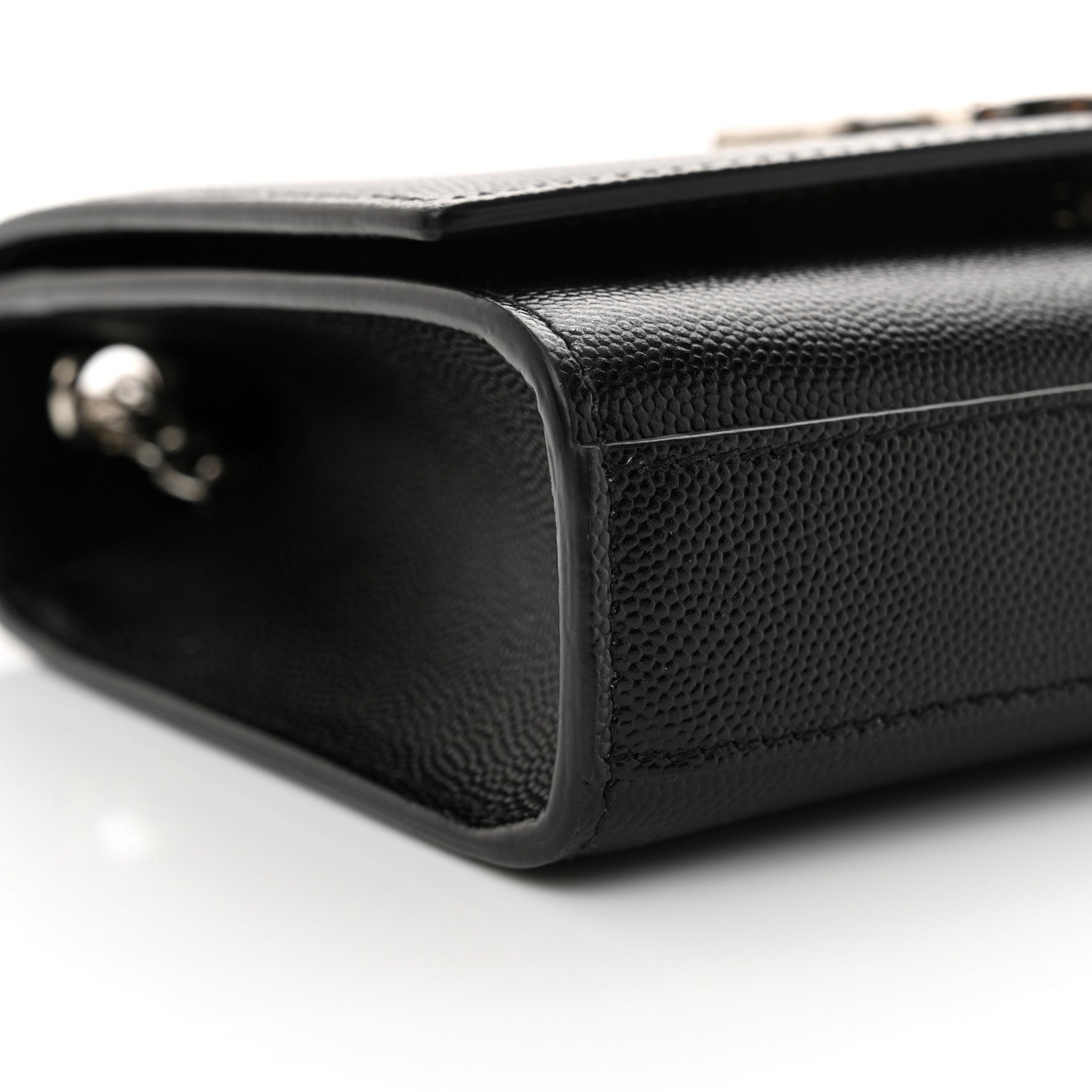 Saint Laurent Grain De Poudre Small Monogram Kate Satchel Black 9 of 10