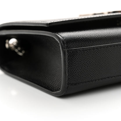 Saint Laurent Grain De Poudre Small Monogram Kate Satchel Black 9 of 10