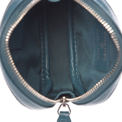 Chanel Caviar Quilted Zip Around Classic Coin Purse Dark Turquoise 5 of 8