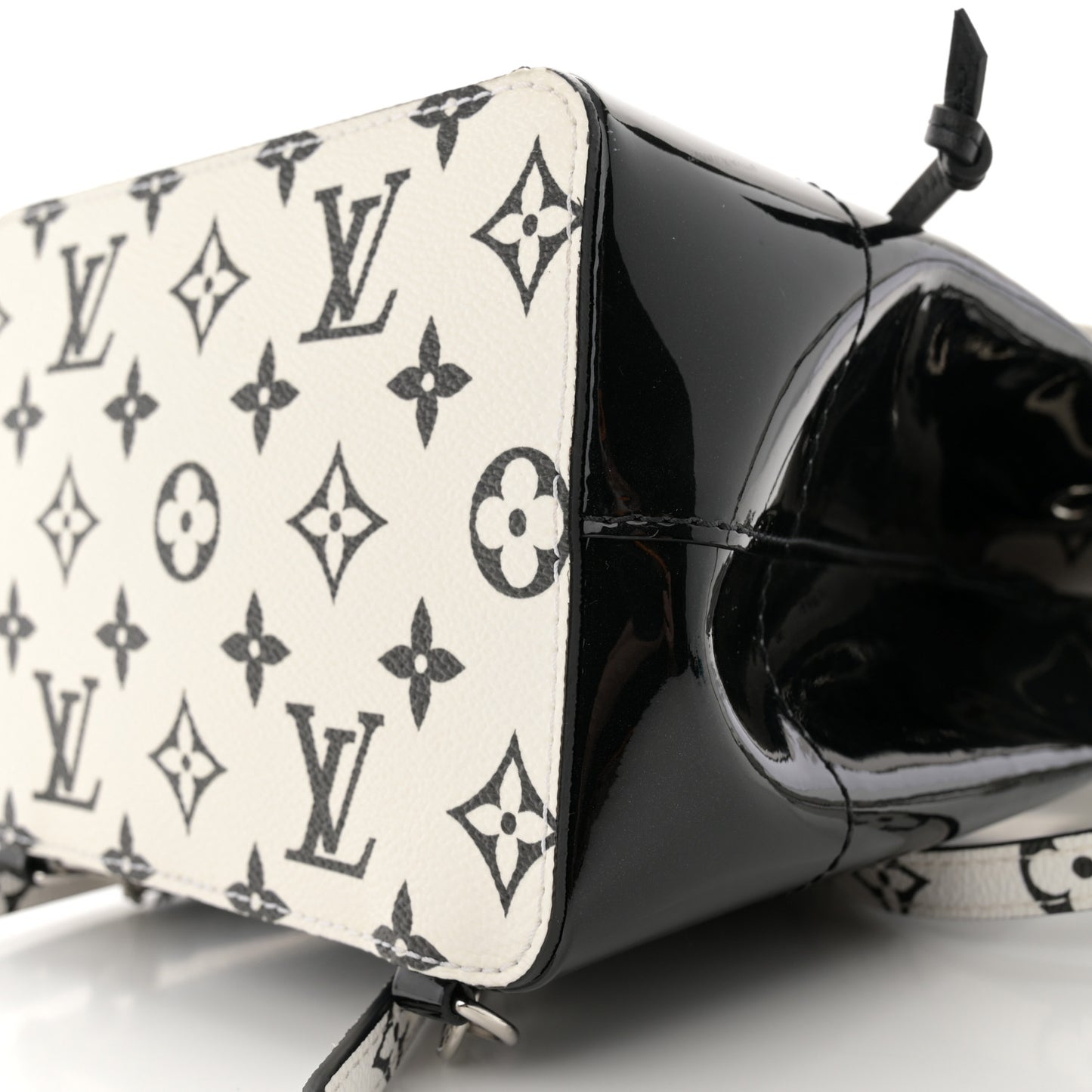 Patent Monogram Hot Springs Backpack Black White