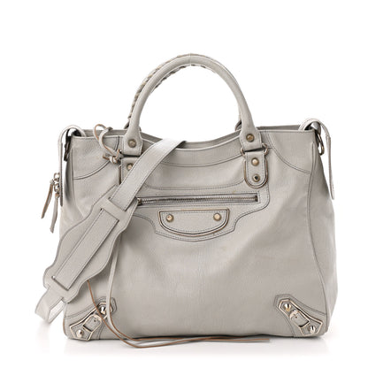 Balenciaga Chevre Silver Metallic Edge Hardware Velo Gris Perle 1 of 17