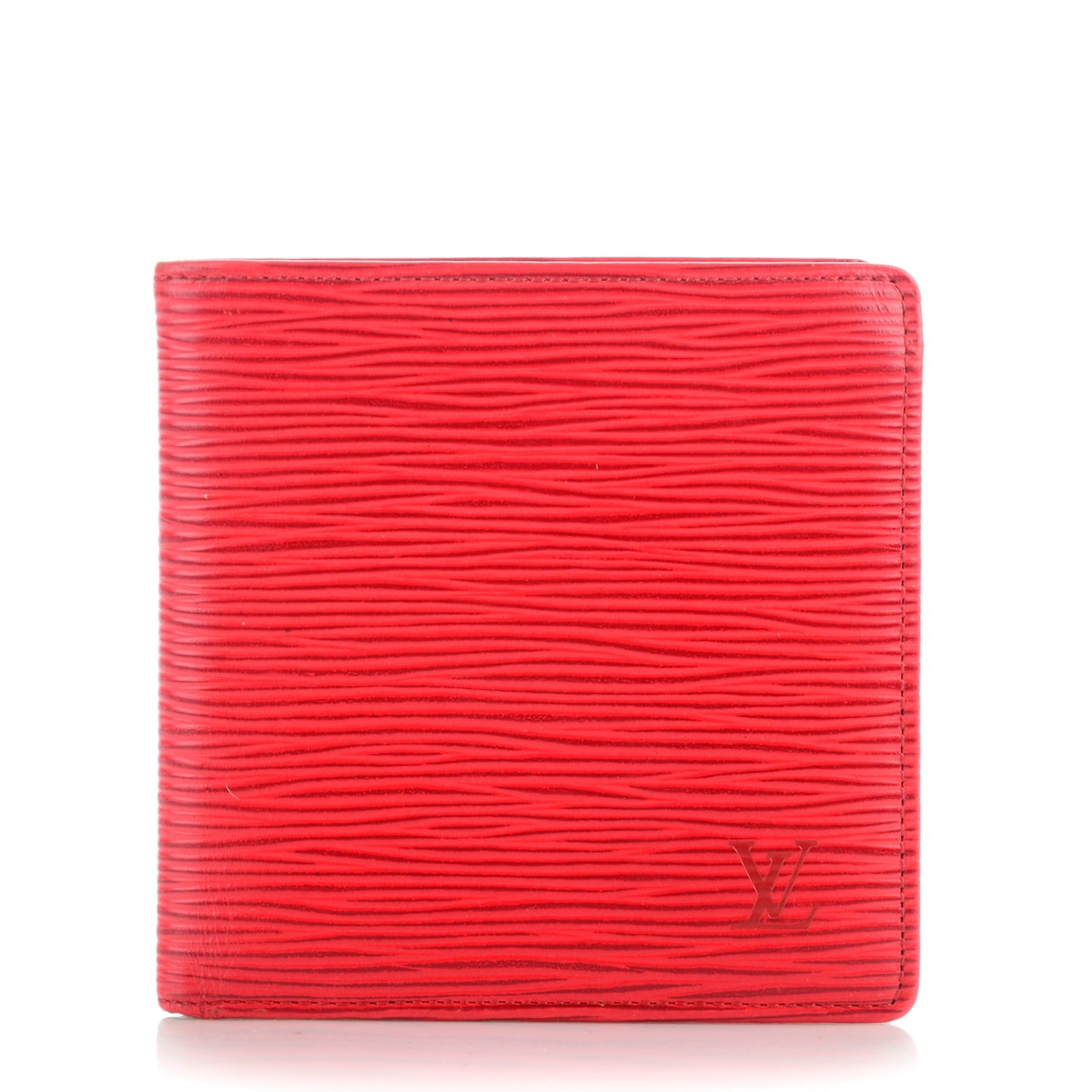 Epi Porte-Billets Cartes Credit Monnaie Wallet Rouge