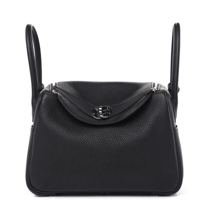 Hermes Taurillon Clemence Lindy 26 Black 1 of 10