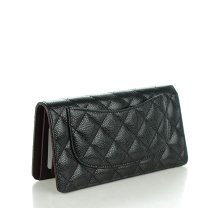 Chanel Caviar Quilted Yen Wallet Black 3 of 8