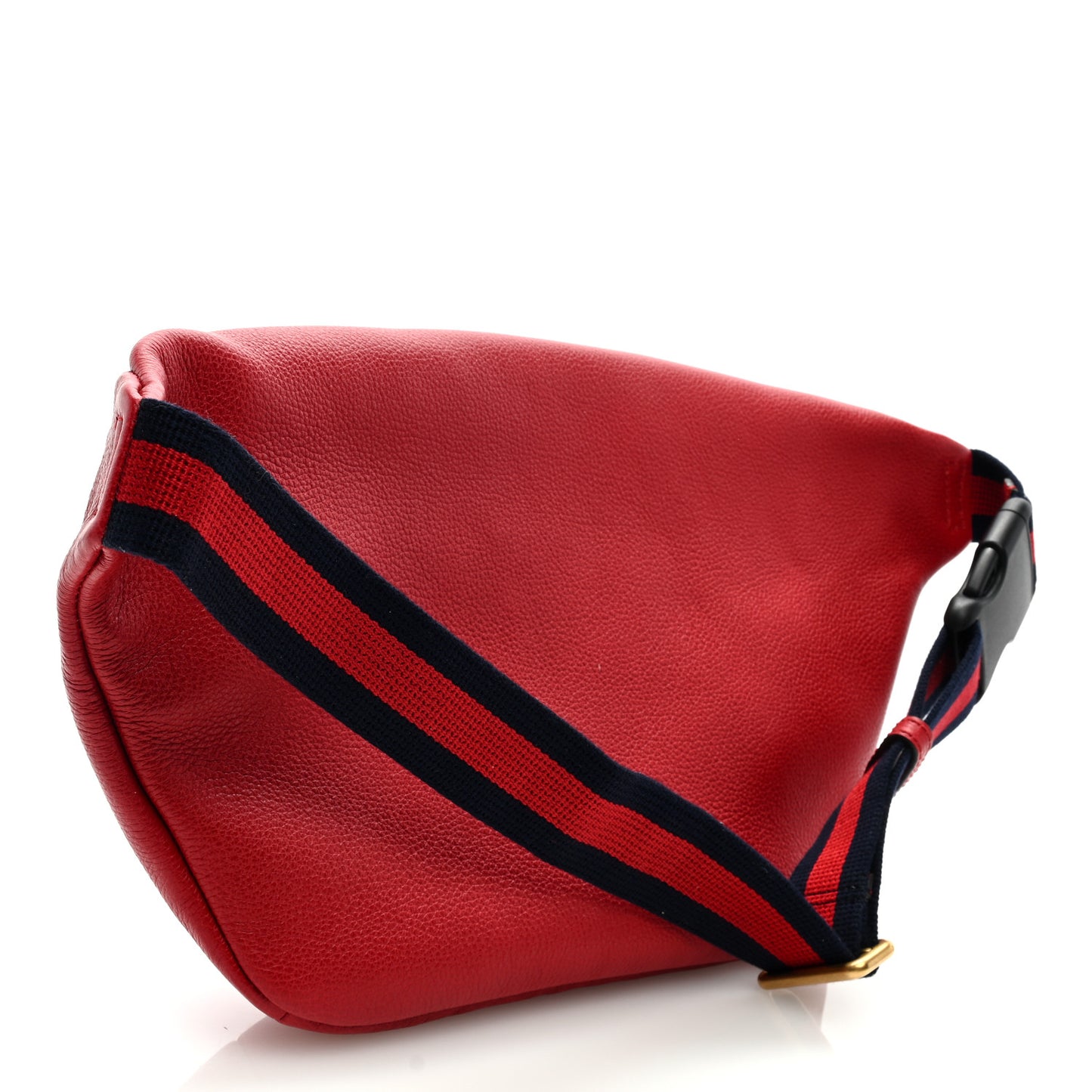 Grained Calfskin Logo Belt Bag Hibiscus Red