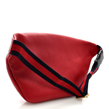 Gucci Grained Calfskin Logo Belt Bag Hibiscus Red 2 of 9