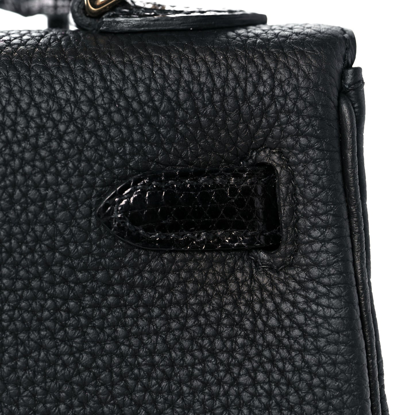 Togo Lizard Kelly Retourne Touch 25 Black