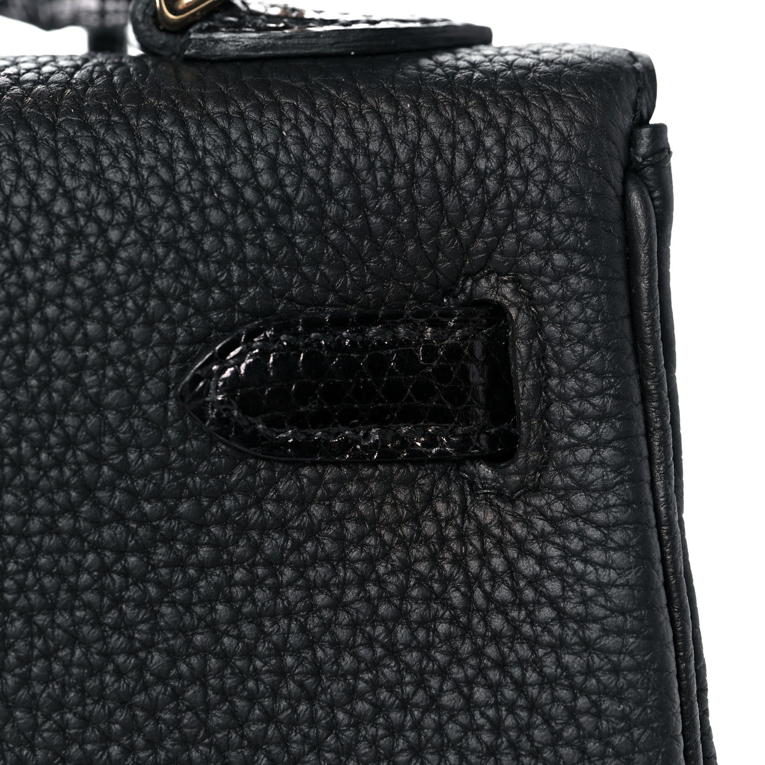 Hermes Togo Lizard Kelly Retourne Touch 25 Black 12 of 38