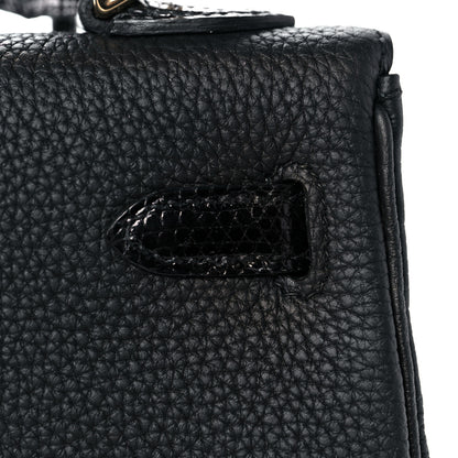 Hermes Togo Lizard Kelly Retourne Touch 25 Black 12 of 38