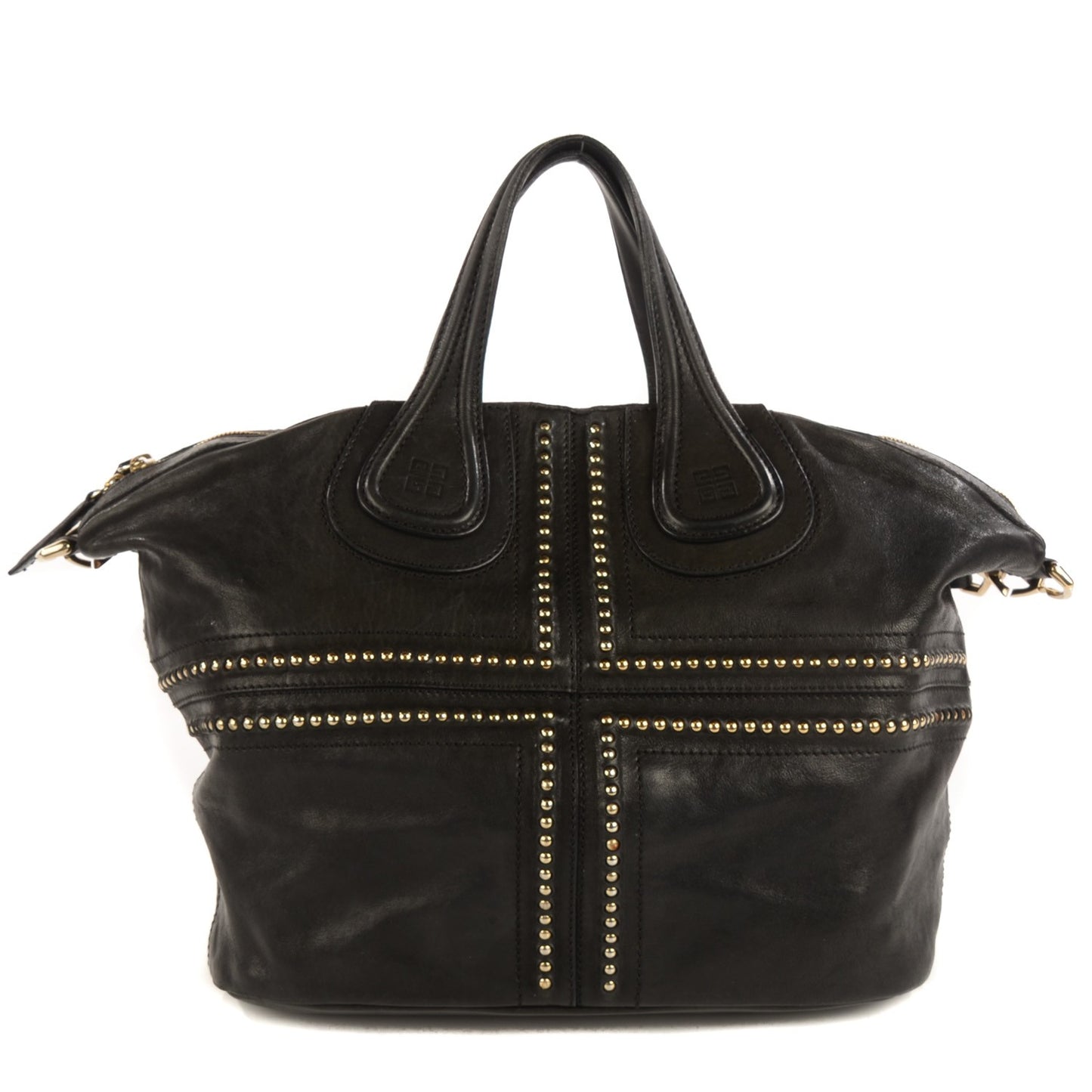 Lambskin Studded Medium Nightingale Black