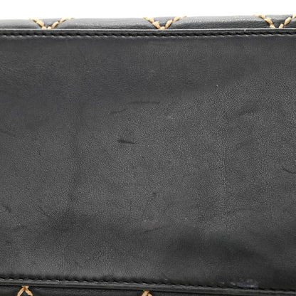 Chanel Calfskin Contrast Stitch Surpique Tote Black 12 of 13