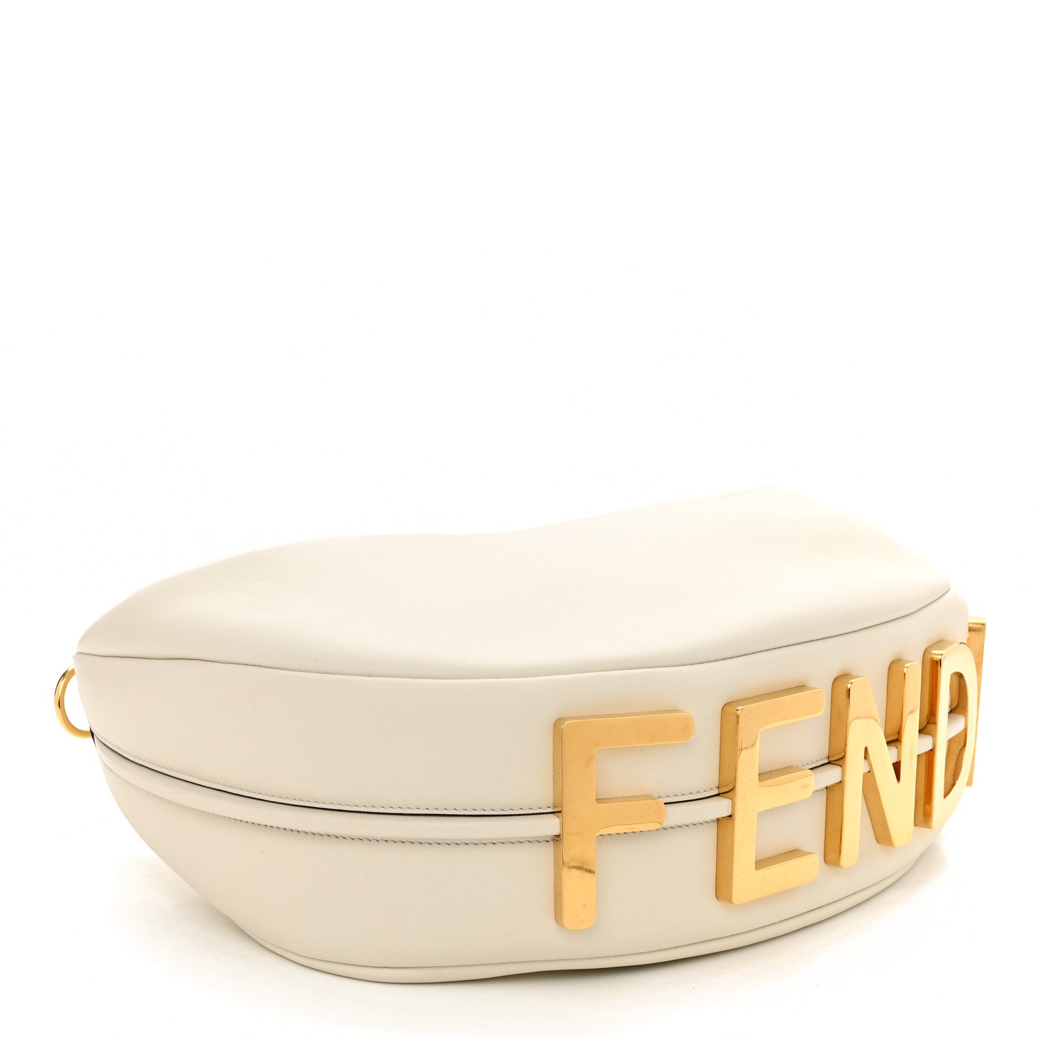 Fendi Vitello Grace Matte Medium Fendigraphy Hobo Bag White Ice 4 of 10