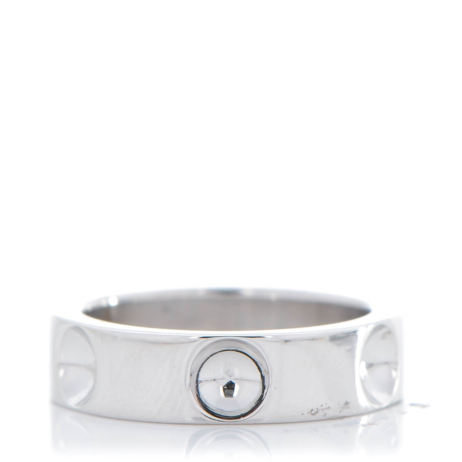 Louis Vuitton 18K White Gold Empreinte Ring 48 4.5 1 of 5
