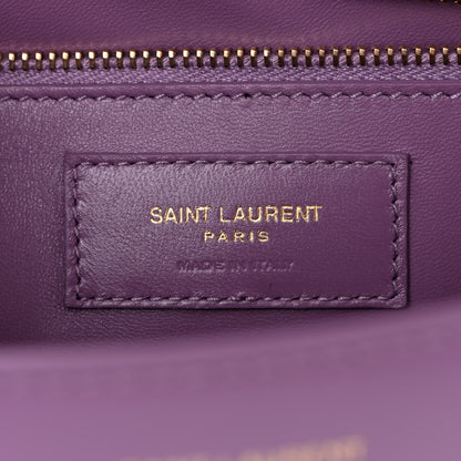 Saint Laurent Smooth Calfskin Carre Satchel Lilas 6 of 10