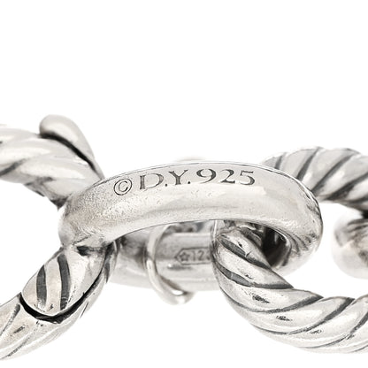 David Yurman Sterling Silver Diamond 15mm Large Oval Link Bracelet 3 of 3