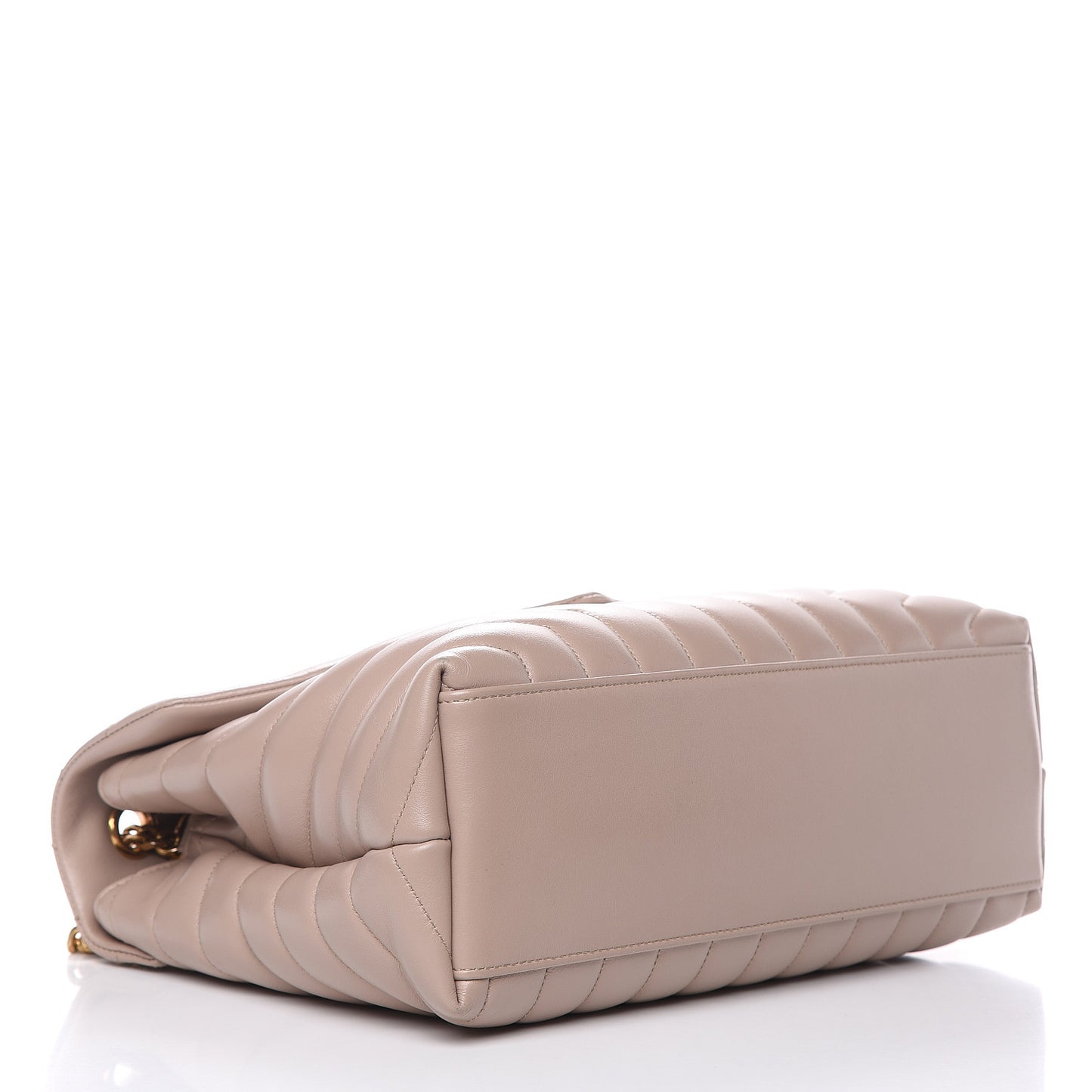 Calfskin Y Quilted Monogram Medium Loulou Chain Satchel Light Natural